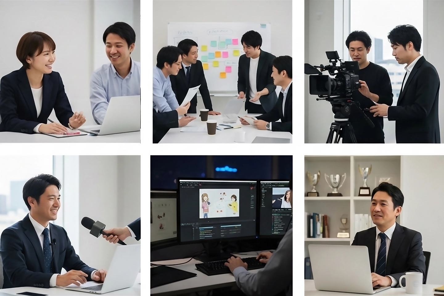 こう市場に並んだ撮影風景の画像